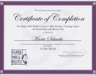 paper doll militia level 1 silks teacher training