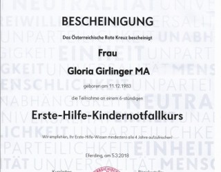 Erste Hilfe Gloria